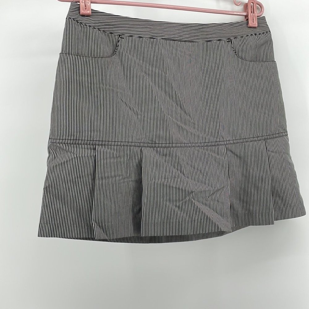 Adidas striped golf tennis skirt skort active nautical beach vacation sz 6